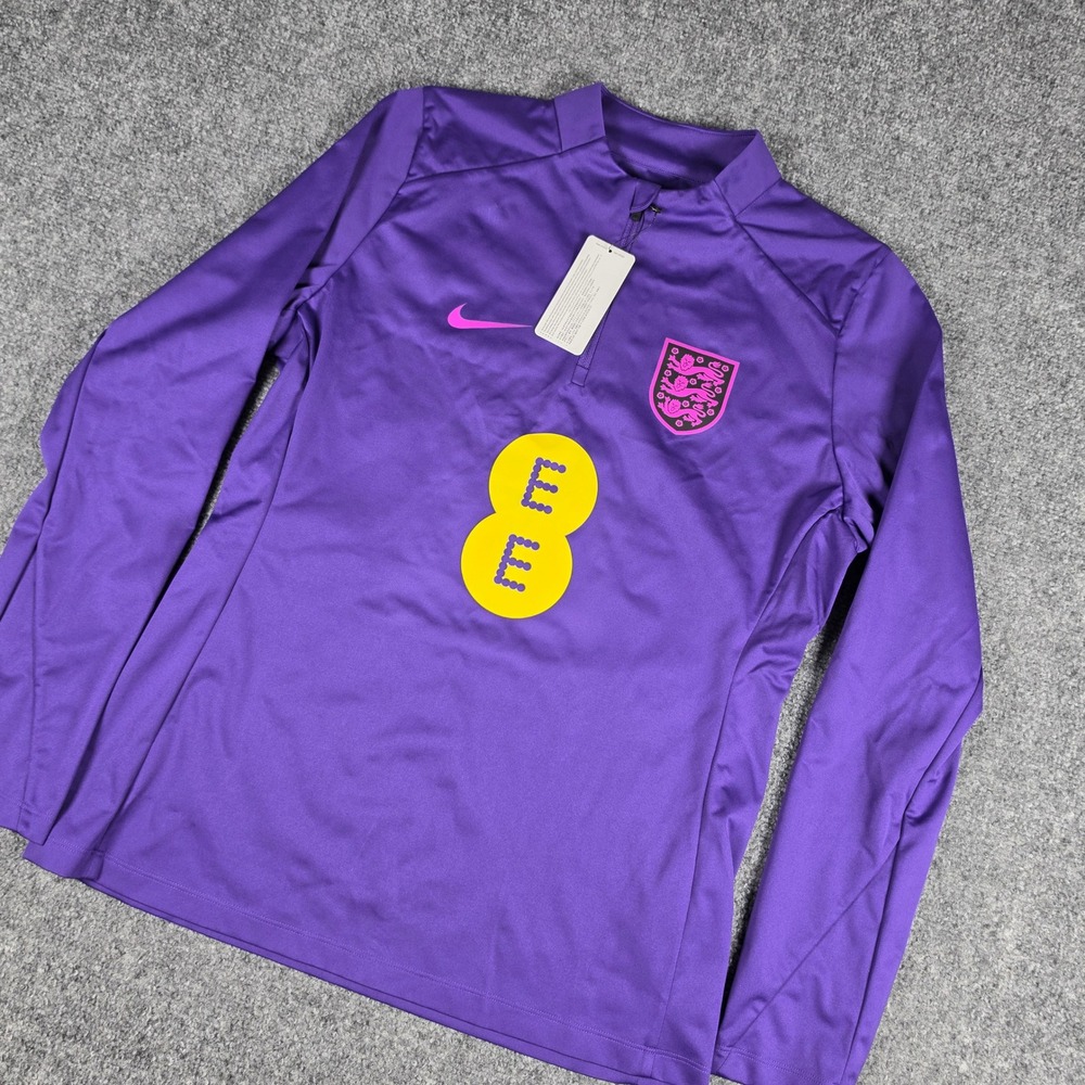Nike England Strike Training Top Mens Small Purple Storm-FIT FZ9809-550 NWT